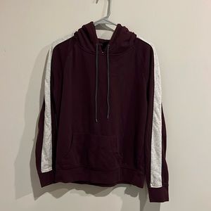 Maroon and grey sweatshirt